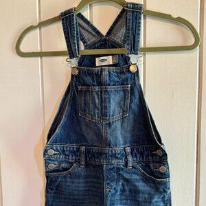 Girls Old Navy Jean Short Overalls, Size 6/7